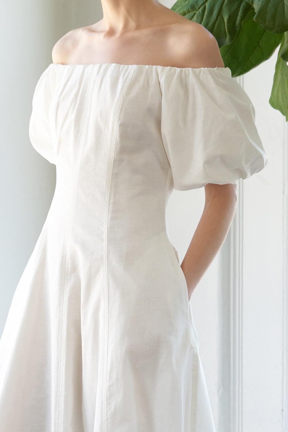 crescent midi dress