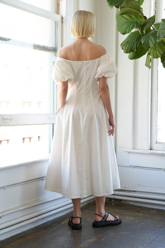 crescent midi dress